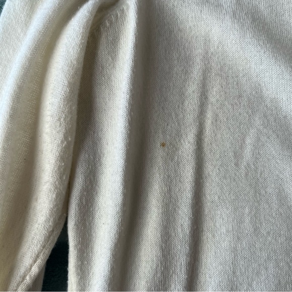 Vintage y2k Coquette White Chiffon Trim Button Up Cardigan - Picture 5 of 5